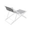 Armen Living Wave Outdoor Patio Aluminum Deck Chair in White Powder Coated Finish with Gray Sling Textilene LCWALOWH - alternate 5